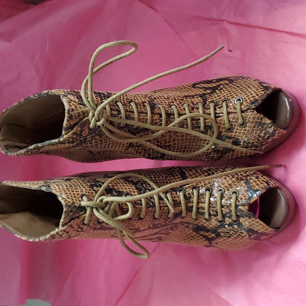 Snake skin booties, Ginuwine Leather